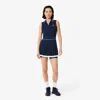 Lacoste Women's Ultra Dry Tennis Heritage Dress - 34 In Blue