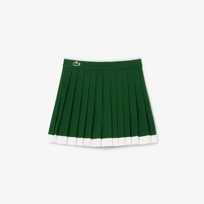 Lacoste Women's Ultra Dry Tennis Heritage Stretch Skirt - 34 In Green