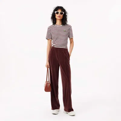 Lacoste Women's Velour Sweatpants - 32 In Red