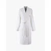 Lacoste Womens White L Défilé Logo-embroidered Cotton Bathrobe Xl In White
