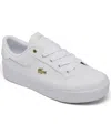 LACOSTE WOMEN'S ZIANE LOGO LEATHER CASUAL SNEAKERS FROM FINISH LINE