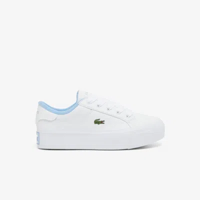 Lacoste Women's Ziane Platform Leather Sneakers - 9 In Blue