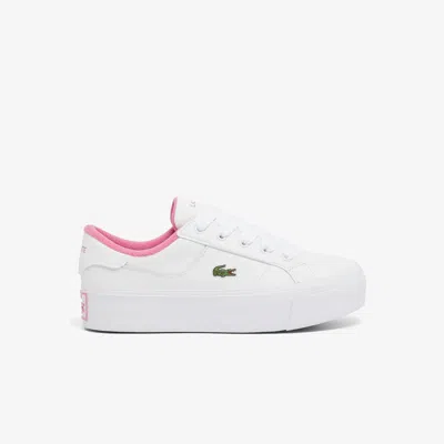 Lacoste Women's Ziane Platform Leather Sneakers - 6.5 In White