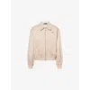 Lacoste Collared Zip Jacket In Neutral