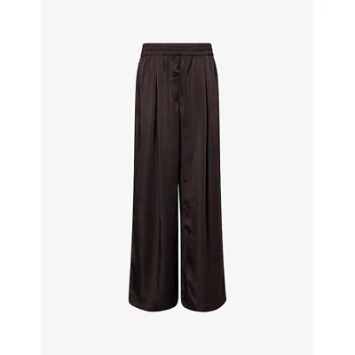 Lacoste Womens  Pleat Relaxed Satin Track Trousers In Multi
