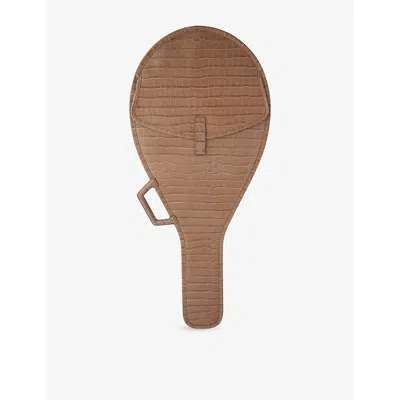 Lacoste Womens Sinople Croc-embossed Leather Tennis&nbsp;racket Bag