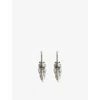 Lacoste Womens Silver Crocodile Stainless Steel Hoop Earrings In Neutral