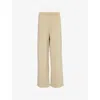 Lacoste Wide-leg Badge Track Pants In Beige
