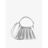 Lacoste Womens Silver Mirror Lenglen Extra Small Leather Cross Body Bag In Silver