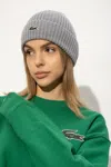 Lacoste Wool Beanie In Grey