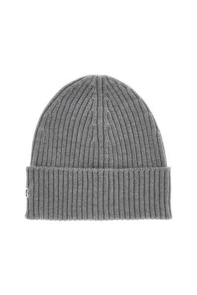 Lacoste Wool Beanie Hat In Grey