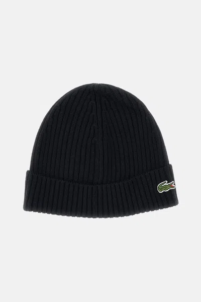 Lacoste Wool Cap In Black