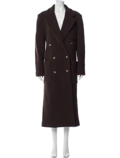 Pre-owned Lacoste Wool Coat In Brown