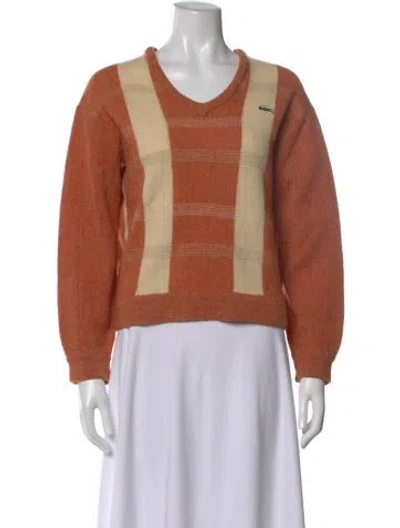 Pre-owned Lacoste Wool Colorblock Pattern Sweater In Multi