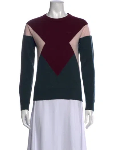 Pre-owned Lacoste Wool Colorblock Pattern Sweater In Multicolor