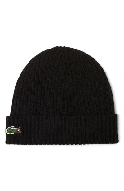 LACOSTE LACOSTE WOOL CUFF BEANIE