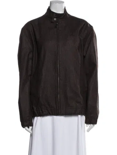 Pre-owned Lacoste Wool Jacket In Brown