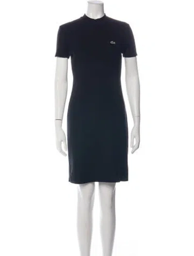 Pre-owned Lacoste Wool Knee-length Dress In Blue