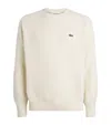 Lacoste Wool Logo Sweater In White