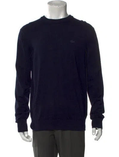 Pre-owned Lacoste Wool Long Sleeve In Blue