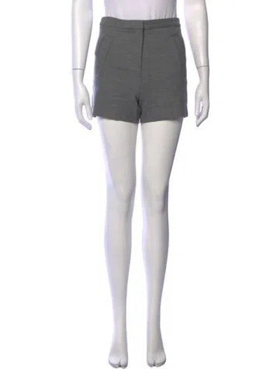 Pre-owned Lacoste Wool Mini Shorts In Grey