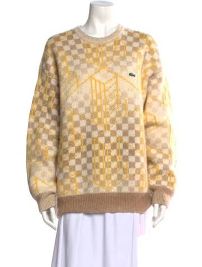 Pre-owned Lacoste Wool Printed Sweater In Multi