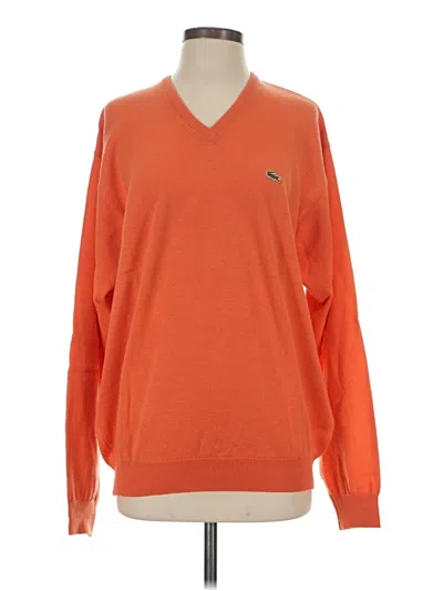 Pre-owned Lacoste Wool Pullover Sweater In Orange