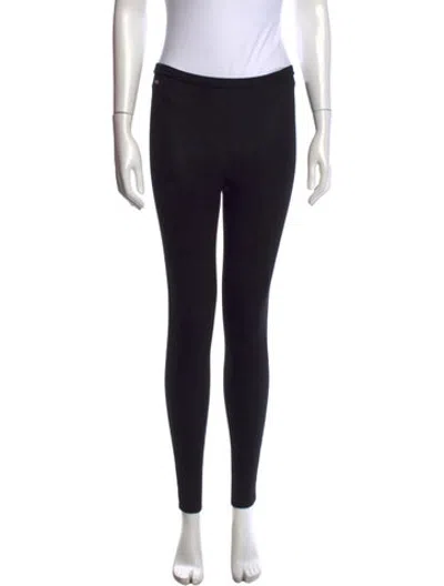 Pre-owned Lacoste Wool Skinny Leg Pants In Black