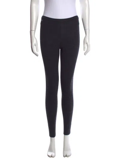 Pre-owned Lacoste Wool Skinny Leg Pants In Black