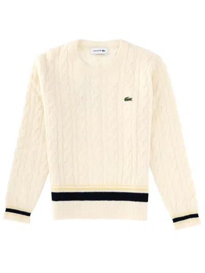 Lacoste Wool Sweater In Neutral