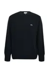 Lacoste Logo Patch Sweater Sweaters And Cardigans Blue In Blue