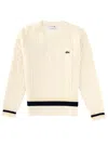 Lacoste Wool Sweater In White