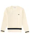 Lacoste Wool Sweater In Neutral