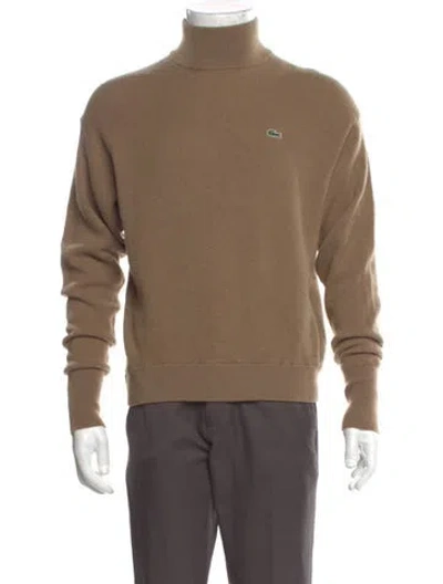 Pre-owned Lacoste Wool Turtleneck Pullover In Neutral