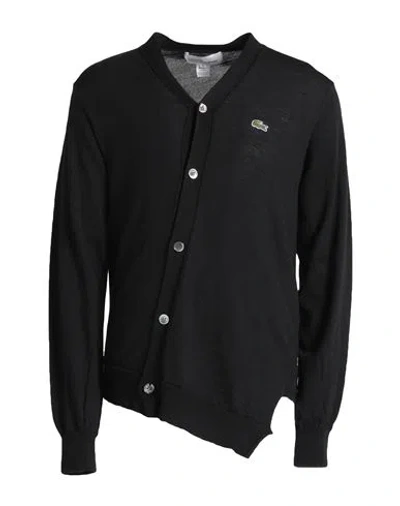 Lacoste X Comme Des Garçons Shirt Man Cardigan Black Size L Wool