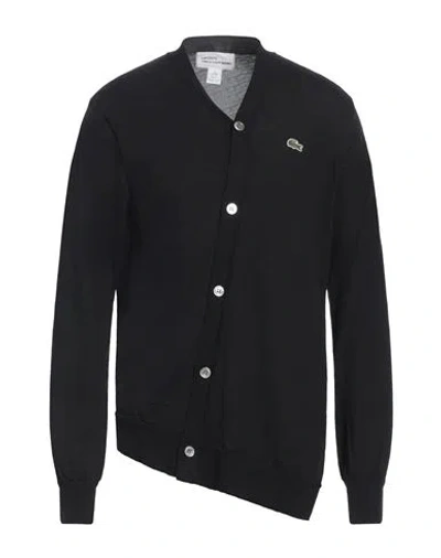 Lacoste X Comme Des Garçons Shirt Man Cardigan Black Size Xl Wool