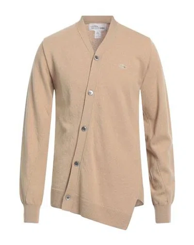 Lacoste X Comme Des Garçons Shirt Man Cardigan Khaki Size M Wool In Beige