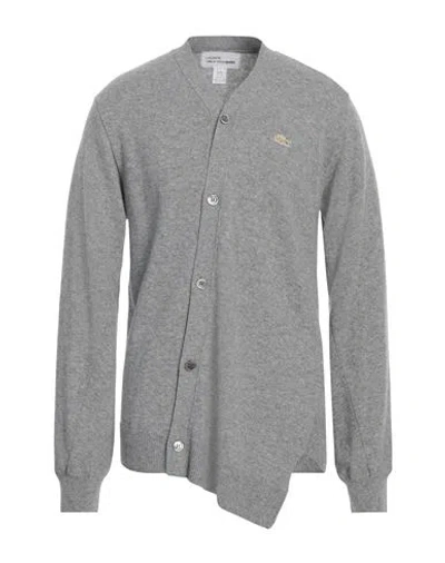 Lacoste X Comme Des Garçons Shirt Man Cardigan Light Grey Size Xl Wool