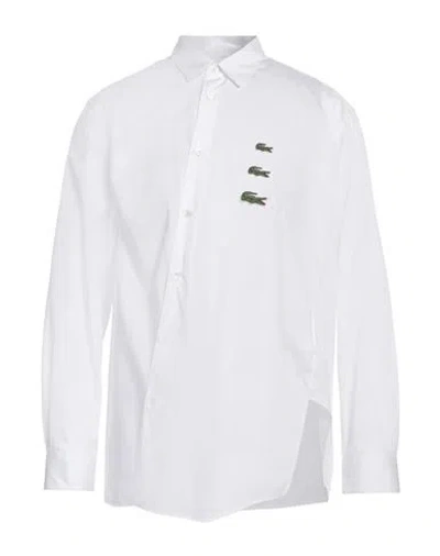 Lacoste X Comme Des Garçons Shirt Man Shirt White Size Xl Cotton