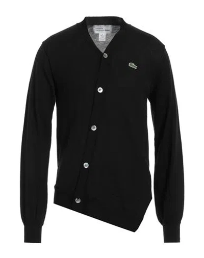 Lacoste X Comme Des Garçons Shirt Man Sweater Black Size Xl Wool In Black