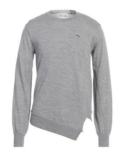 Lacoste X Comme Des Garçons Shirt Man Sweater Light Grey Size M Wool