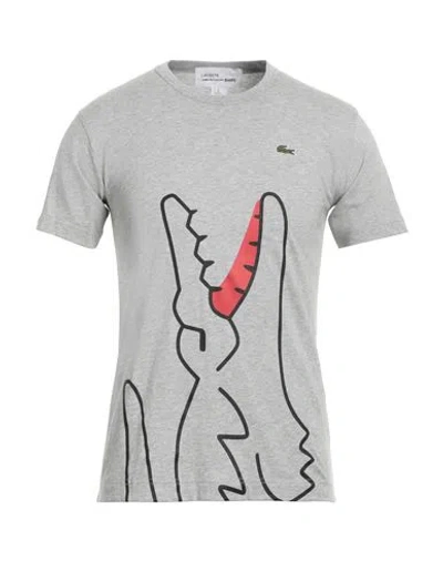 Lacoste X Comme Des Garçons Shirt Man T-shirt Light Grey Size L Cotton