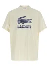 Lacoste X Daniil Medvedev Crocodile-print Crewneck T-shirt In White