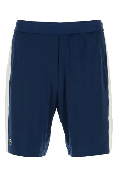 LACOSTE LACOSTE X DANIIL MEDVEDEV LOGO APPLIQUÉ SHORTS