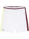 Lacoste X Daniil Medvedev Logo-appliqué Shorts In White