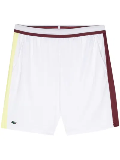 Lacoste X Daniil Medvedev Logo-appliqué Shorts In White