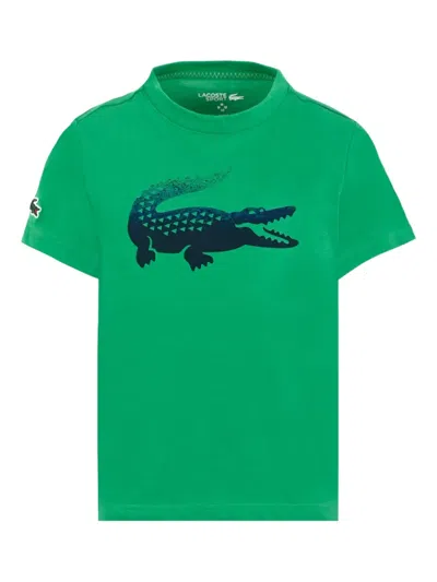 Lacoste Kids' Logo-embellished T-shirt In Green