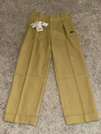 Pre-owned Lacoste X Golf Le Fleur Tyler The Tan Pleated Trousers Pants Size 40 - Medium In Brown