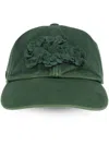 Lacoste X Lemarié Floral-appliqué Cap In Green