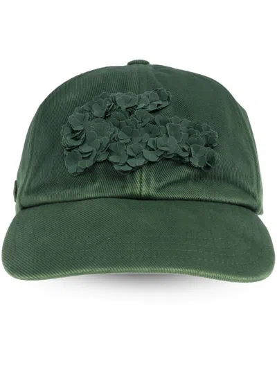 LACOSTE X LEMARIÉ FLORAL-APPLIQUÉ CAP